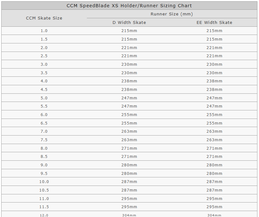 CCM Step Steel Speed Blade XS Runner Pair