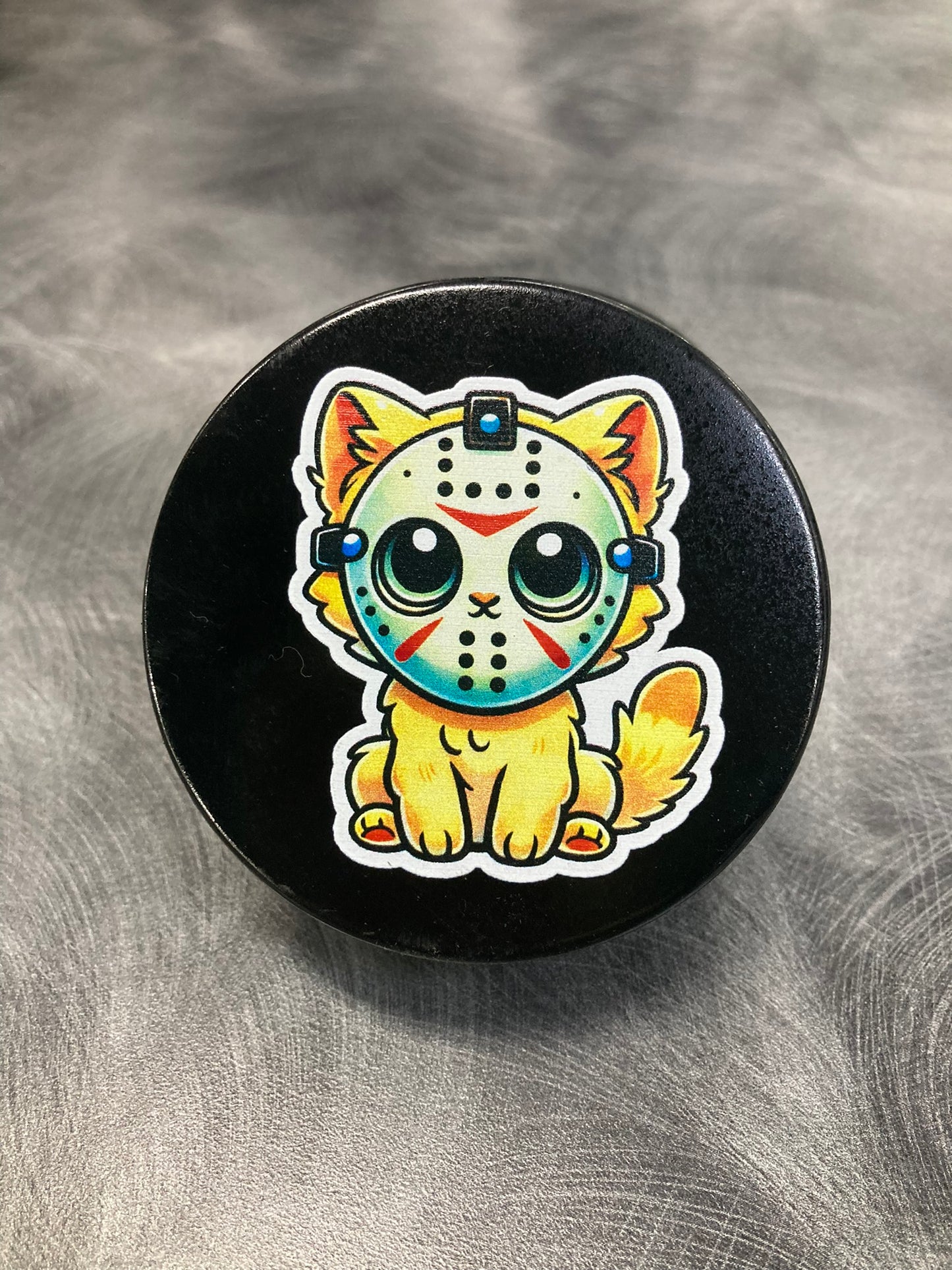 Hockey Puck - Goalie Cat