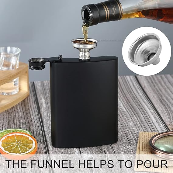 Hip Flask 8oz - Personalized with you logo, name number and more!