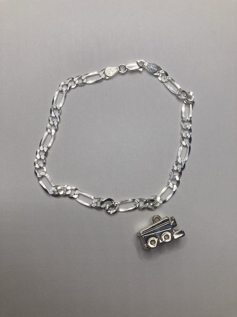 Silver Hockey Charm