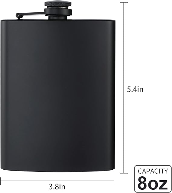 Hip Flask 8oz - Personalized with you logo, name number and more!