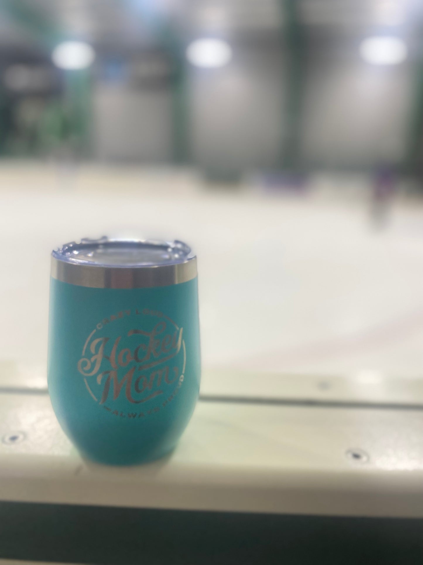 Hockey Mom Wine Cup - Mint