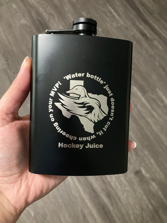 Hip Flask 8oz - Personalized with you logo, name number and more!