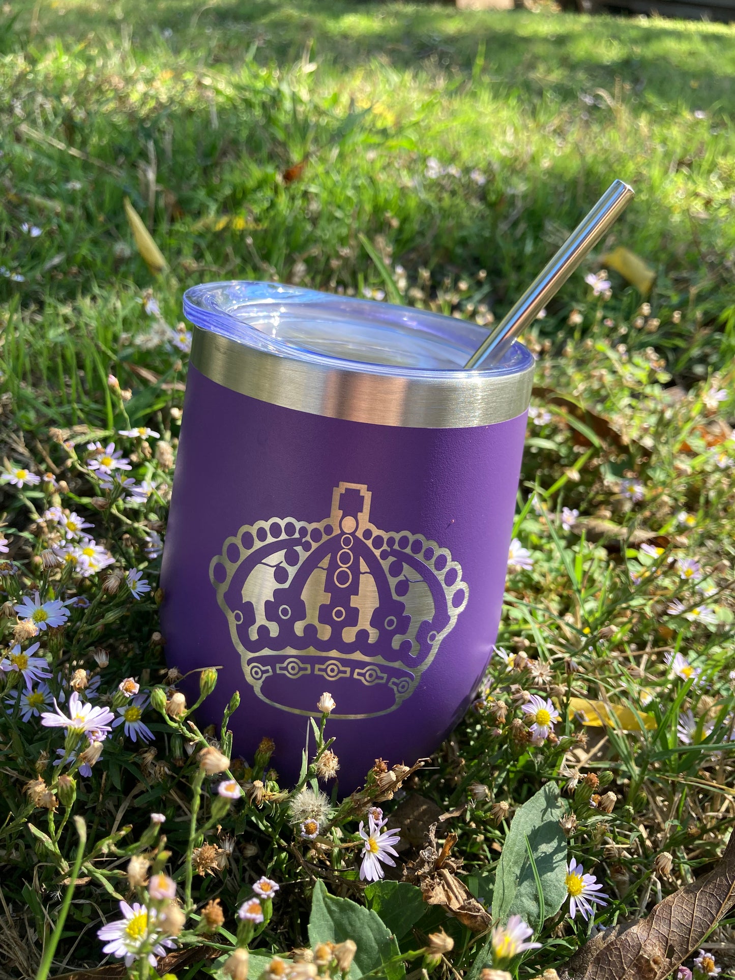 Hockey Mom Wine Cup - Purple