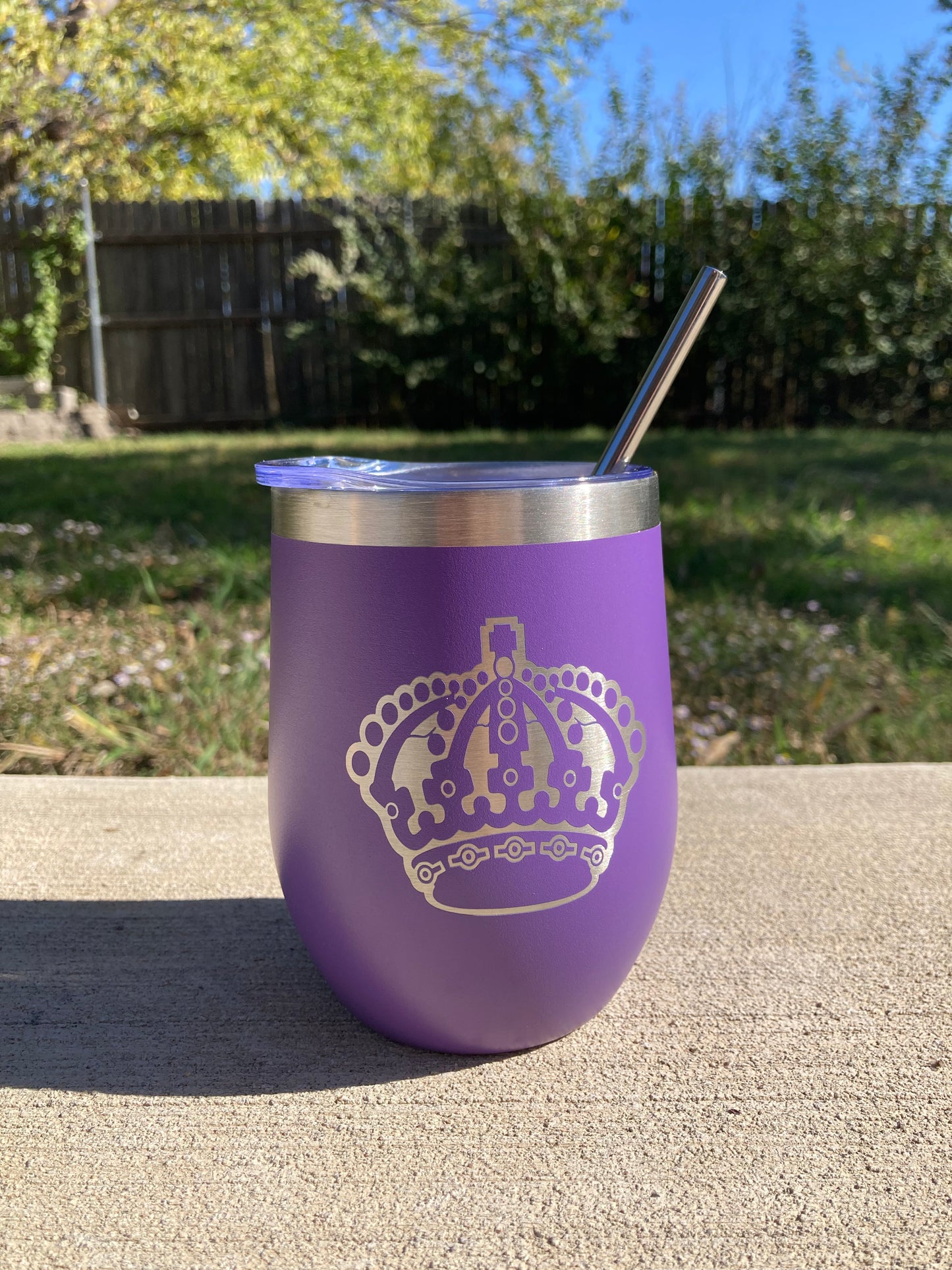 Hockey Mom Wine Cup - Purple