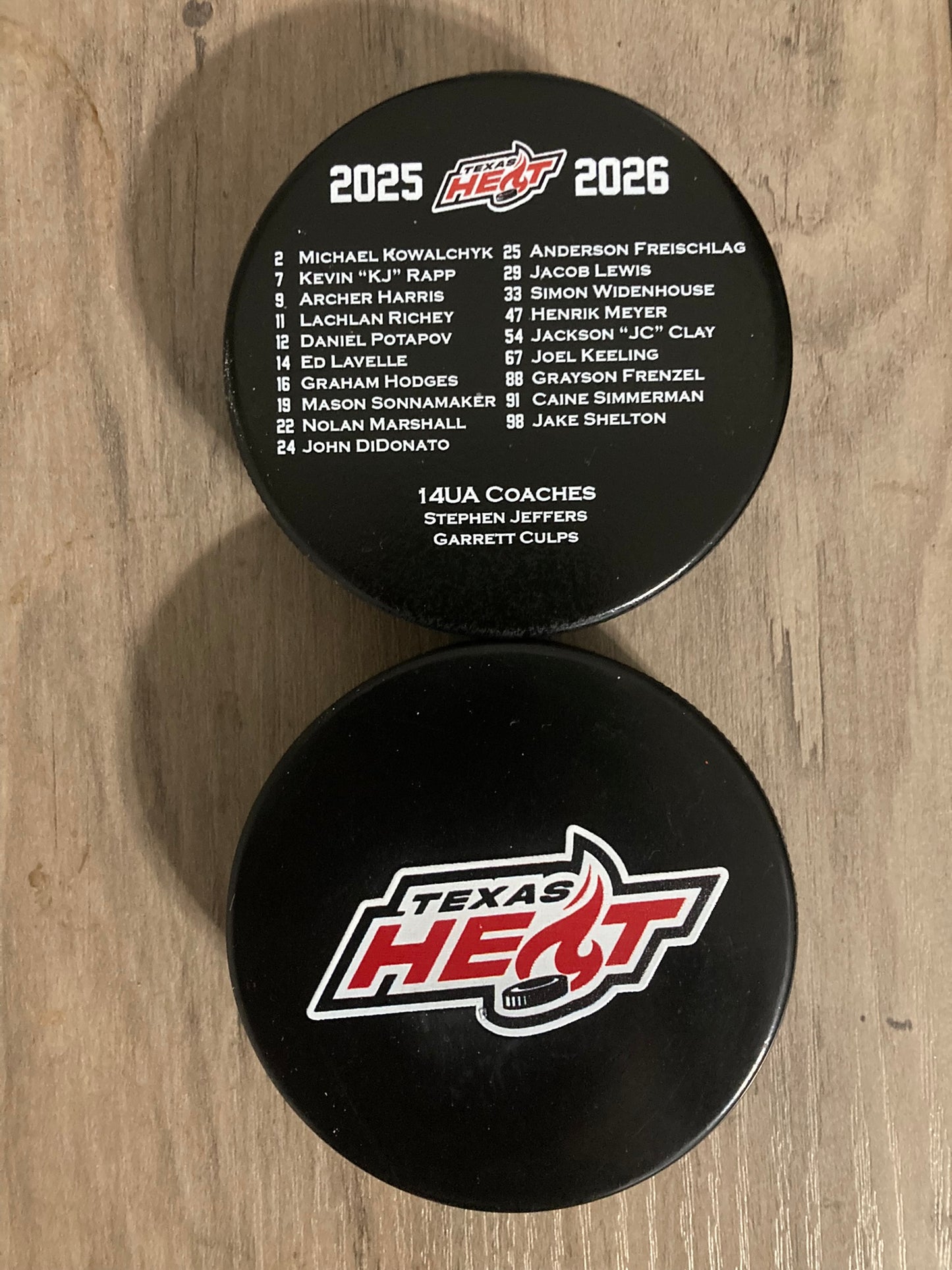 Custom Hockey Puck - Team Roster