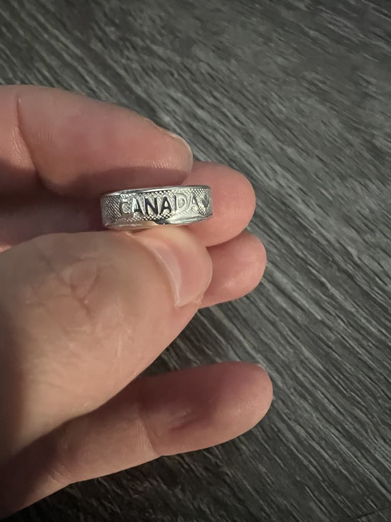 Silver Hockey Puck Neclace