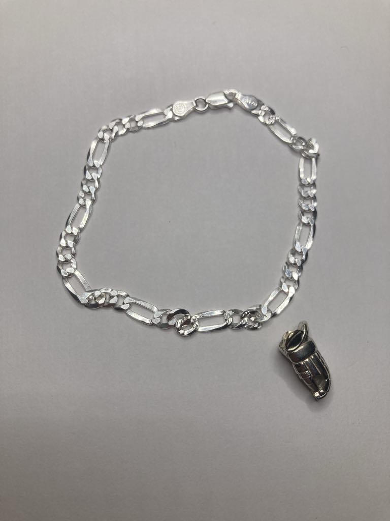 Silver Hockey Glove Charm