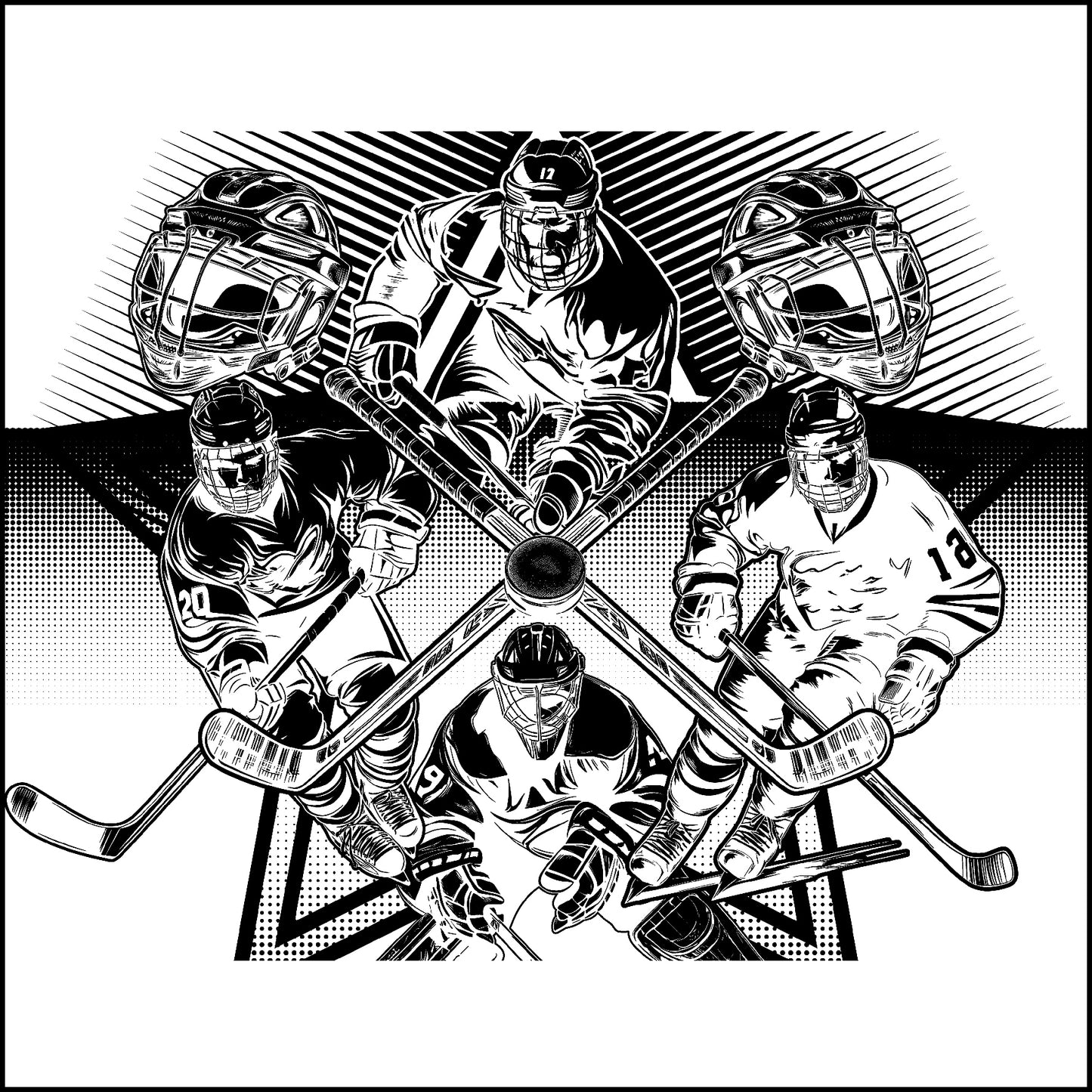 Hockey Full Tumbler Design