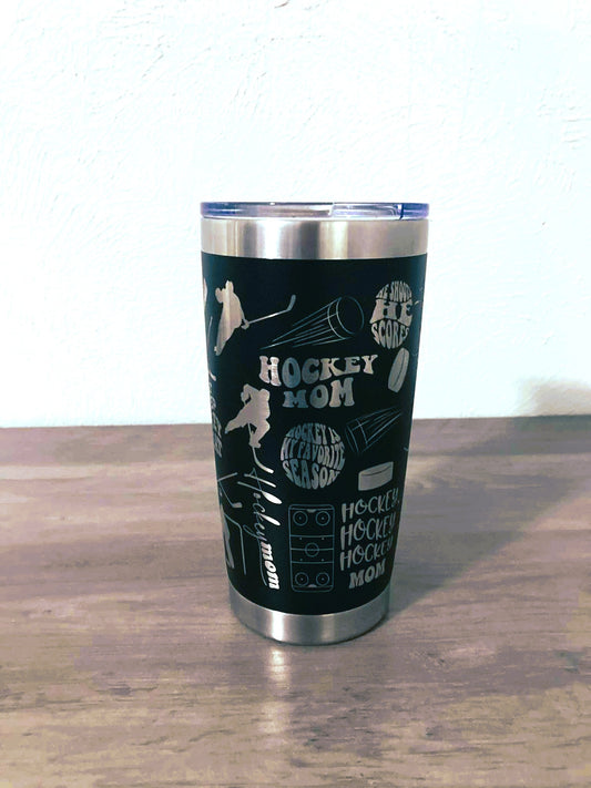 Hockey Mom Full Tumbler Design