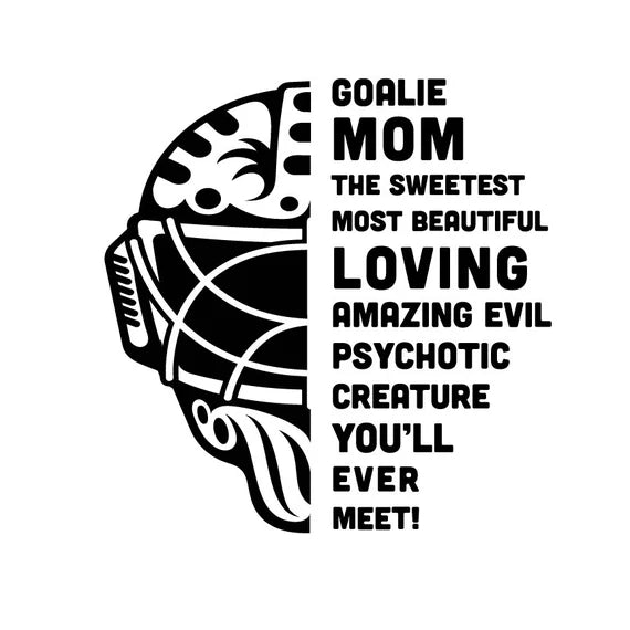 Goalie Mom Wine Cup - White